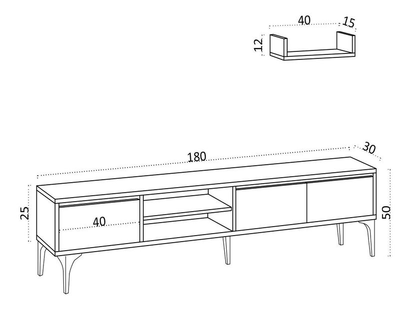 Mobilier living Aliex 9 (alb)