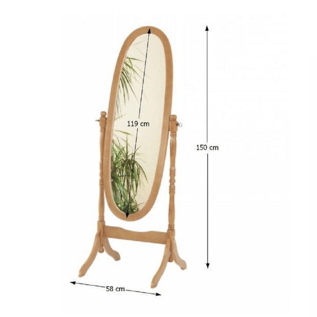 Stojeće ogledalo Antalia (hrast)