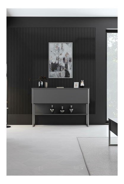 Konzolni stolić Luna 4 (srebrna + antracit)