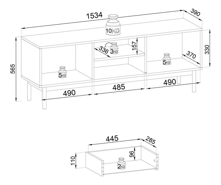 TV stolić Japandan (kašmir)