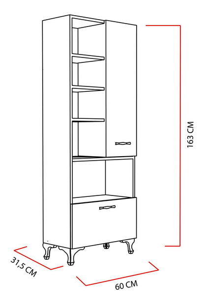 Ormar s policama Shazam (bijela)