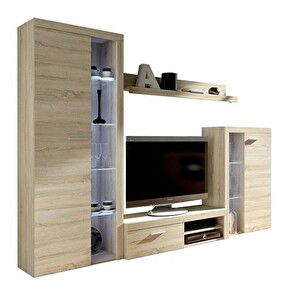 Mobilier living Rudby (Stejar sonoma) (fără iluminat)
