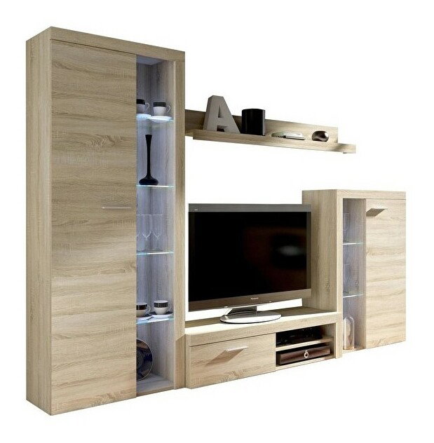 Obývacia stena Rudby (dub sonoma) (bez osvetlenia)