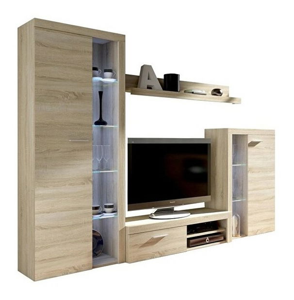 Obývacia stena Rudby (dub sonoma) (bez osvetlenia)