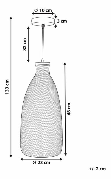 Lustră Lweza (lemn deschis)