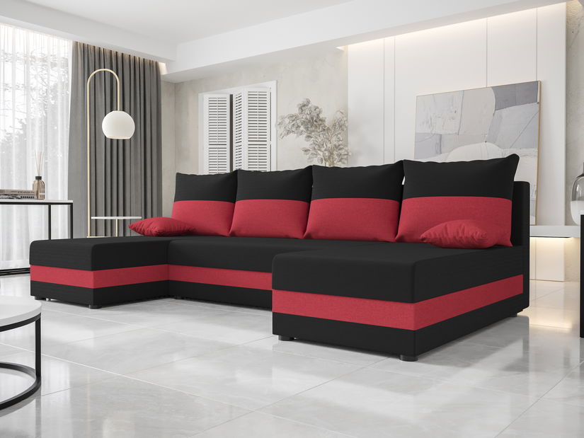 Colțar în formă de U Harmony U (Negru + roșu)