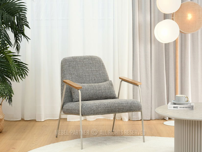 Fotel Elba (szürke bézs + tölgy)