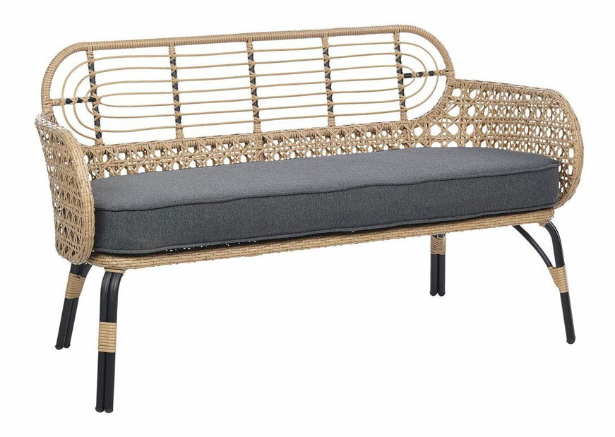 Canapea de grădină Praza (natural + grafit)