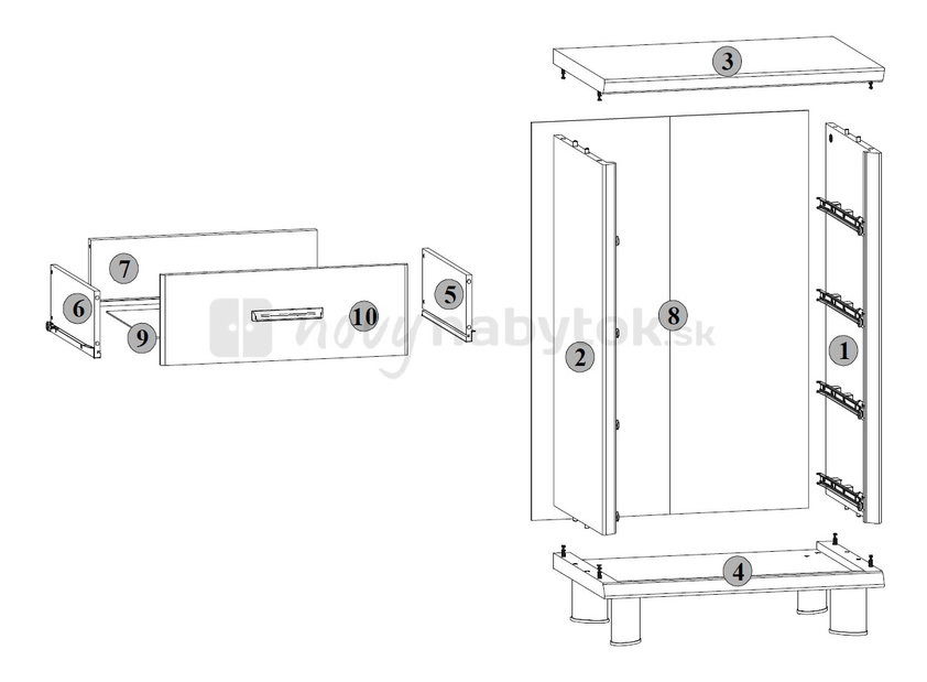 Komoda BRW SYRIUSZ X4S/9/6