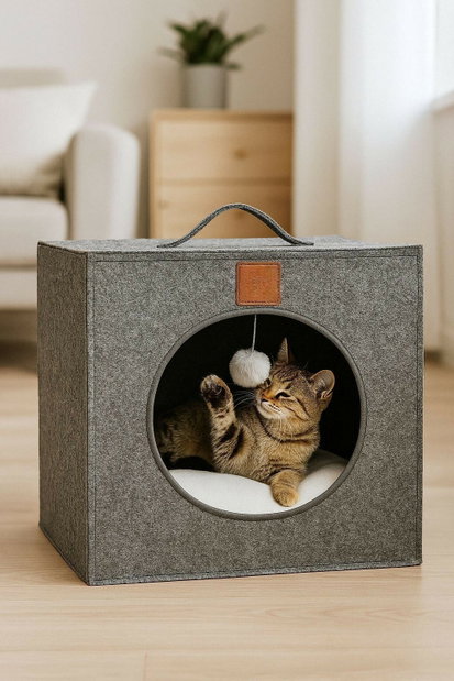 Domček pre domáce zviera Kittie (sivá)