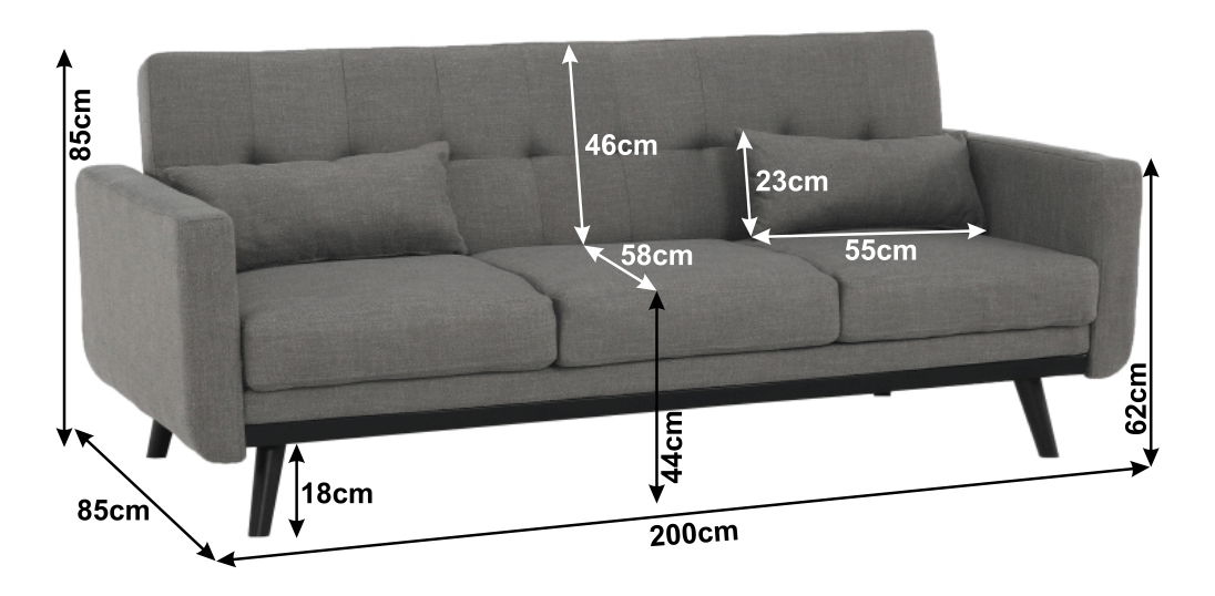 Pohovka Alestra (sivá)