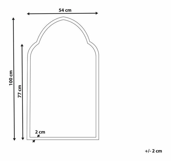 Nástenné zrkadlo Aco (zlatá)