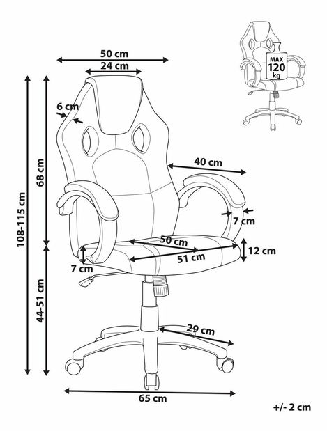 Kancelárska stolička Roast (tmavosivá)