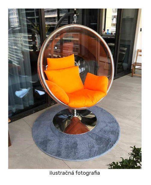 Viseća stolica za ljuljanje Belgica 3 (transparentna + srebrna + siva) 