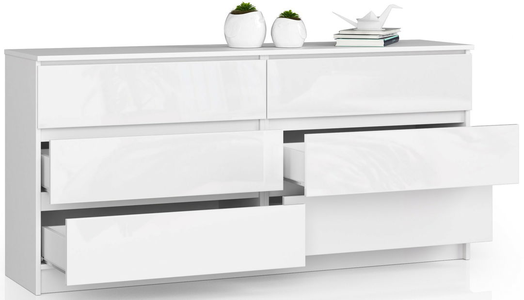 Comodă Koa III (alb lucios)