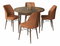 Jedálenský set Roxie (orech barokový + tehlová) (pre 4 osoby)