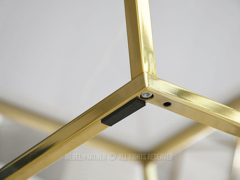 Dohányzóasztal Bella M (szürke márvány + arany)