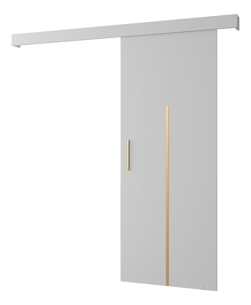 Uși culisante 90 cm Sharlene X (alb mat + alb mat + auriu)