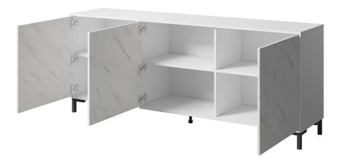 Komód Mardell (fehér + fehér márvány)