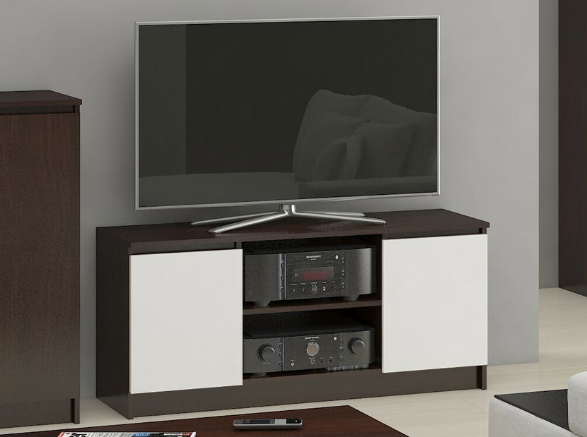 TV stolík Dariel (wenge + biela)