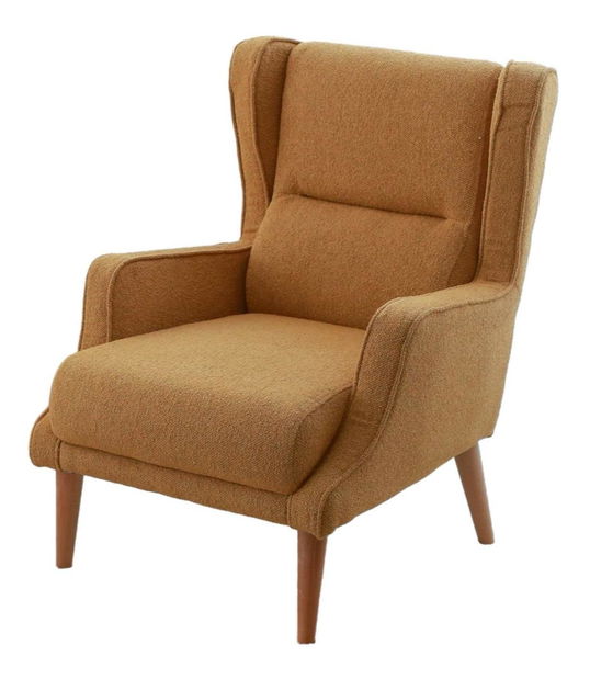 Füles fotel Klamoretta (mustár + fa)