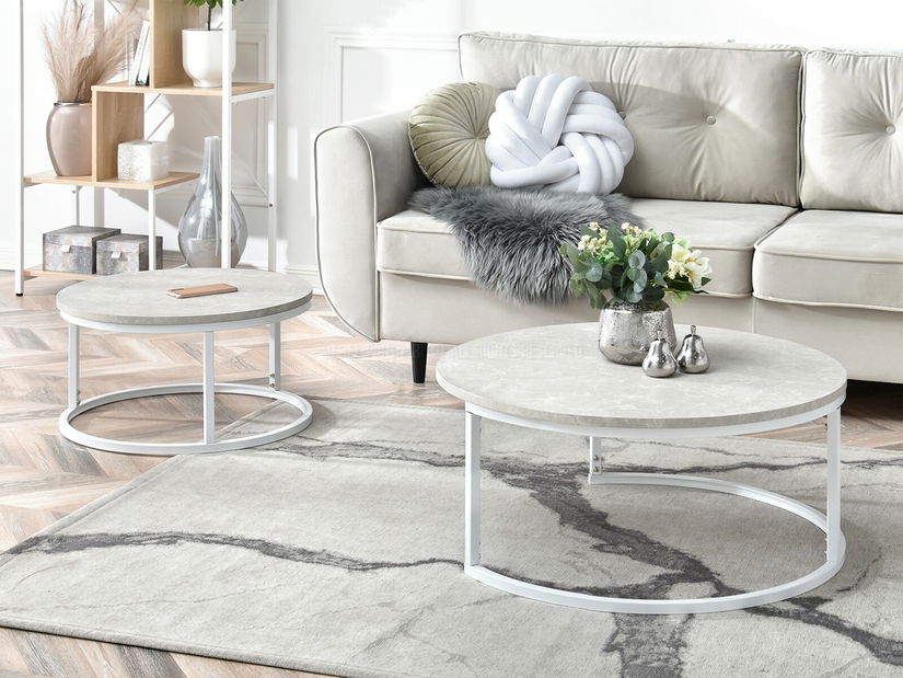 Stolić za kavu Kolja Zest Xl (siva + bijela)