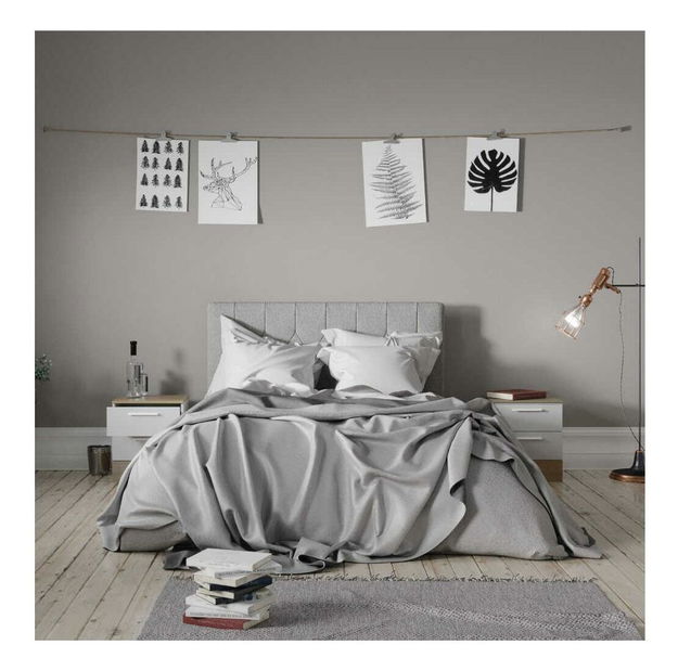 Nočný stolík Sivadu 5 (dub + biela)