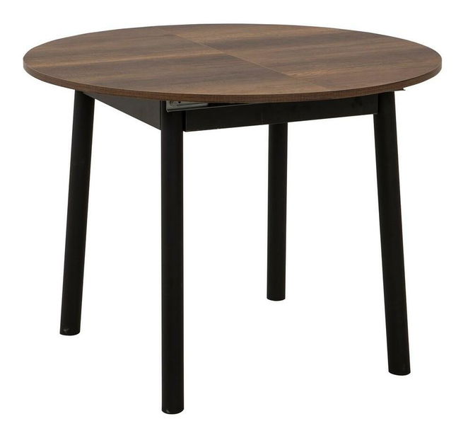 Set mobilier sufragerie Duvasa 6 (Nuc + negru) (pentru 2 persoane)
