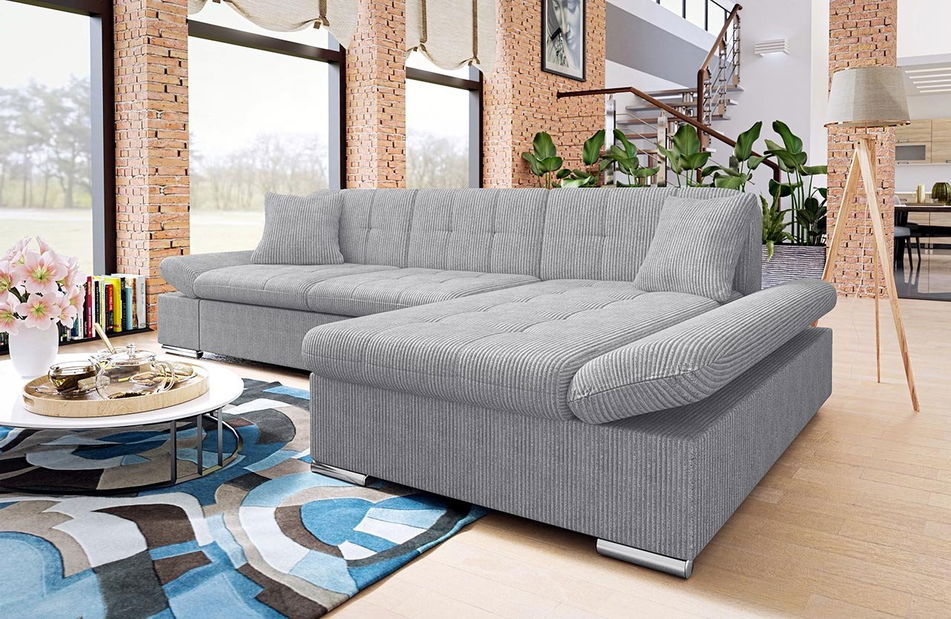 Rohová sedacia súprava Latifa (sivá)