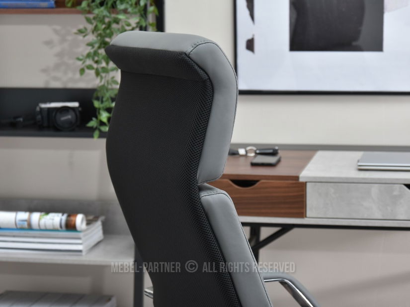 Fotoliu Blondie (gri + crom)