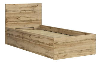 Egyszemélyes ágy 90 cm Tetrix 15 (wotan tölgy) (ágyráccsal) (tárolóhellyel)