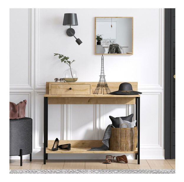 Mobilier hol Aliex 1 (stejar zafir) (cu oglindă)