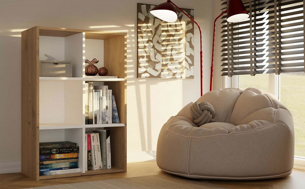 Raft Metros 1 (stejar artisan + alb)