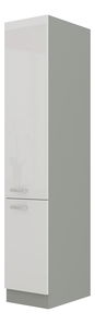 Potravinová kuchynská skrinka Brunea 40 DK-210 2F (sivá + lesk biely)