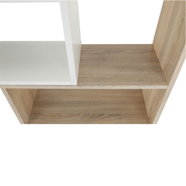 Regál Unwest (biela + dub sonoma) *výpredaj