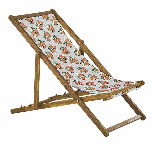 Set 2 ks záhradných lehátok s náhradnými poťahmi Antio (zelená + oranžová)