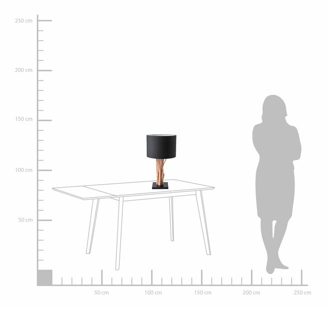 Lampă de masă Aprilo (negru)