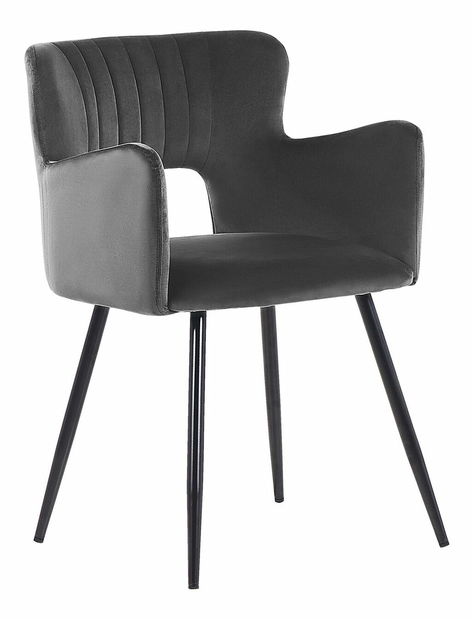 Set 2 buc scaune sufragerie Shelba (gri închis) 