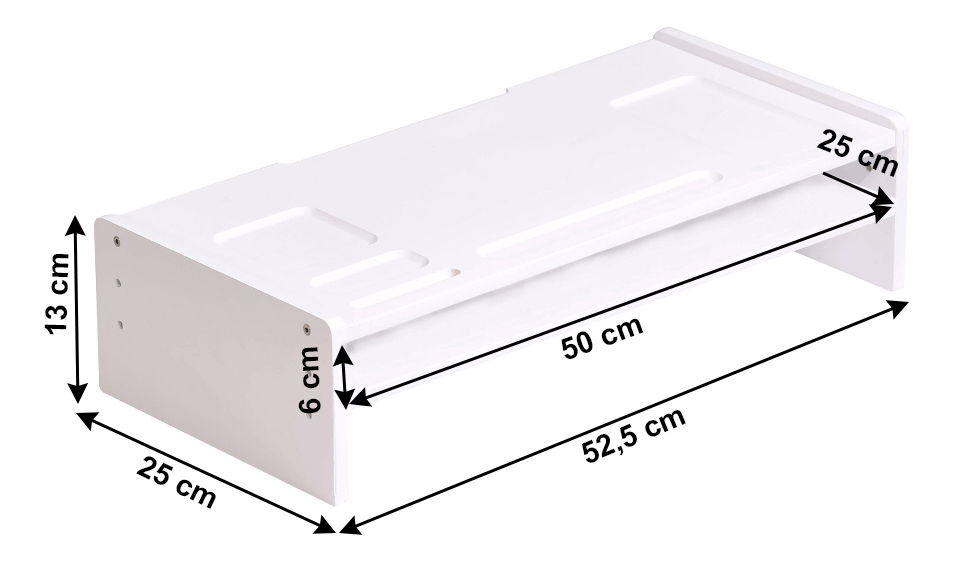 Stalak za monitor Elario 4 (bambus + bijela)