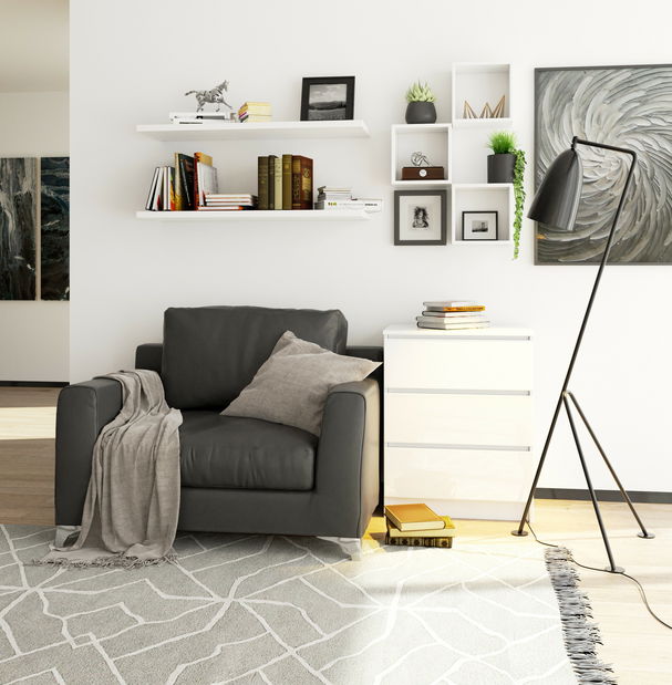 Comodă Kalista II (alb lucios)