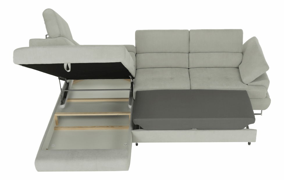 Rohová sedačka Bjorn R (L) (svetlosivá)