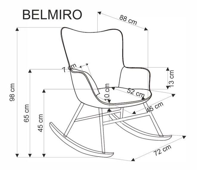 Fotelja za ljuljanje Belveder (krem)