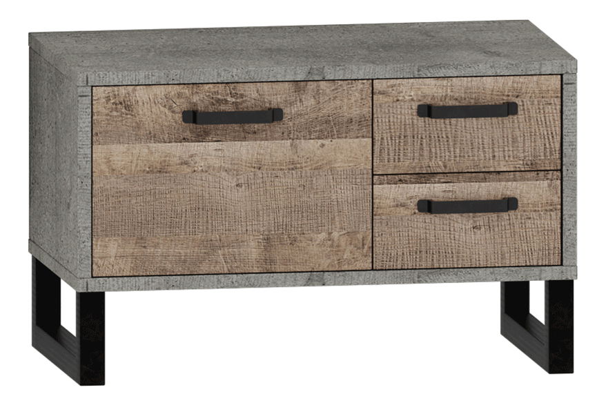 Pantofar/Dulap pentru pantofi Bareni 1D2S (stejar nisipiu + gri)