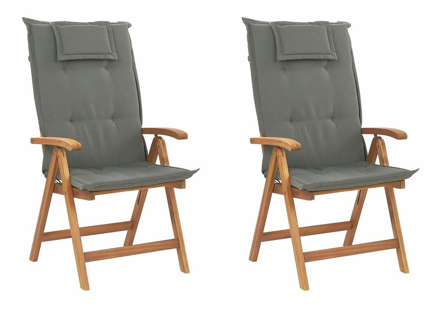 Set 2 ks. záhradných stoličiek JAKARTA (grafit)