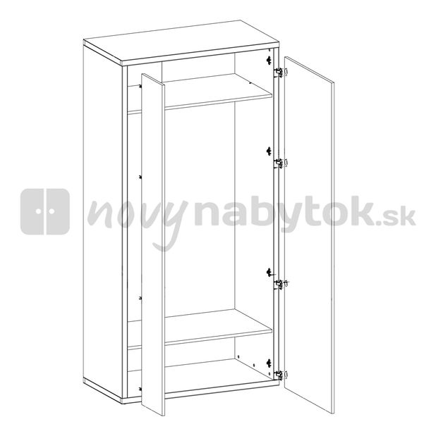 Šatníková skriňa BRW CREATIO SZF/11/22 L/P