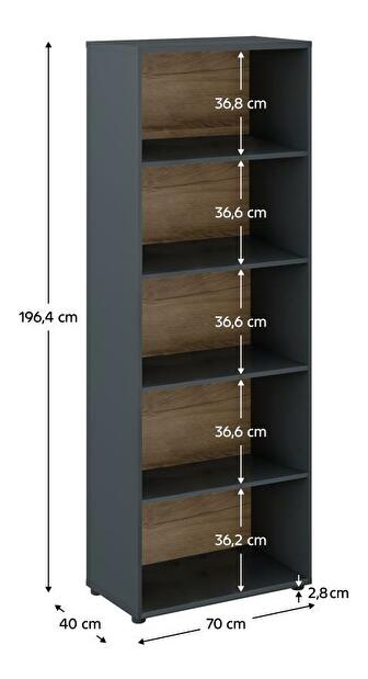 Komód Klodekas 3 (szürke + sötét beton) 