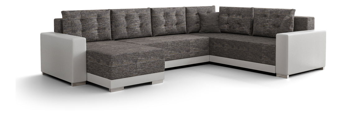 U alakú sarokkanapé Odyssey 3 (szürke + fehér) (J)