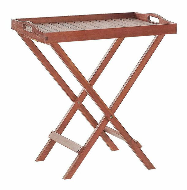 Záhradný príručný stolík TRATORIA (tmavočervená)