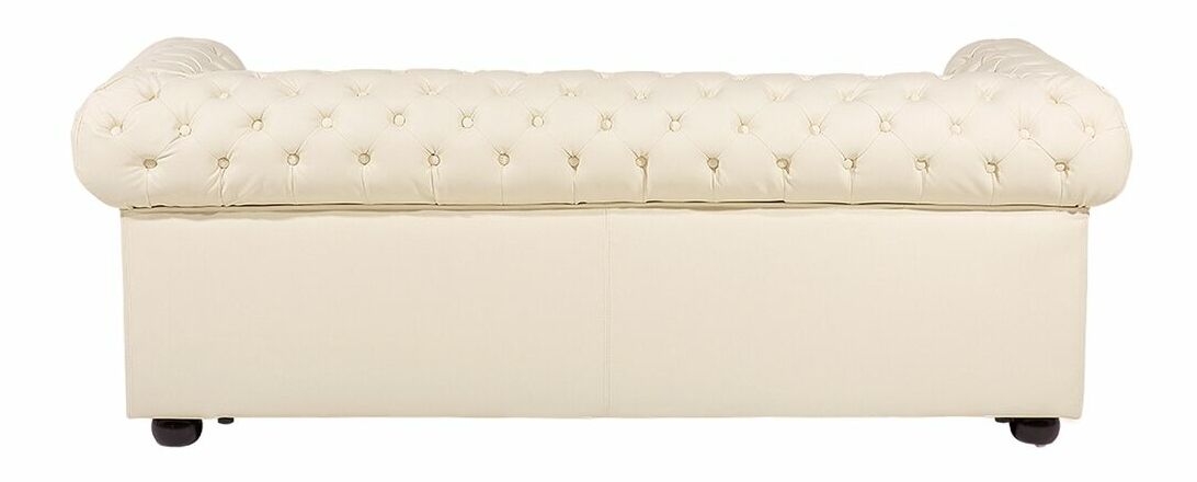 Háromszemélyes bőr kanapé Chichester (krém)