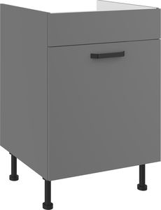 Dulap inferior de bucătărie Nesia 60 ZL 1S BB (Cadru: antracit + front: antracit)